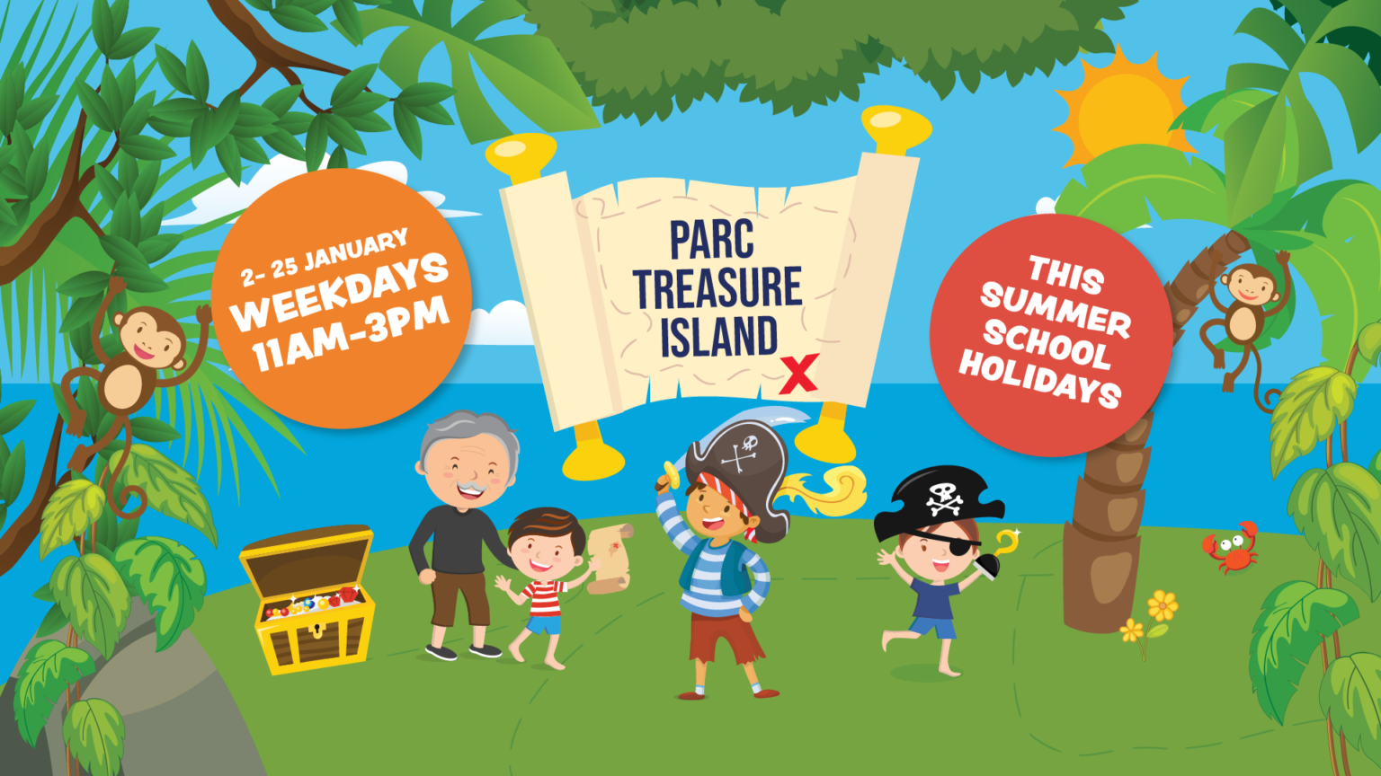 PARC Treasure Island Summer School Holiday Program January 2024